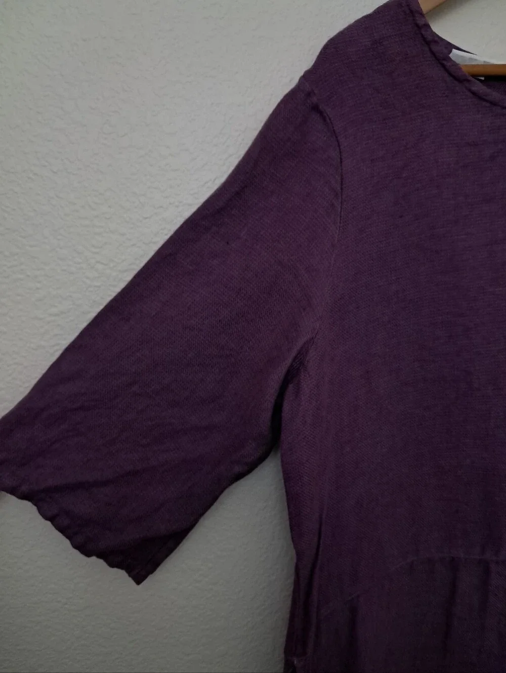 Bryn Walker Linen Tunic Lagenlook Oversized Coastal Purple Size Large - Picture 3 of 10